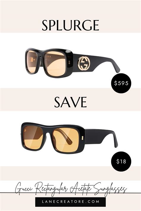 gucci square sunglasses dupe|gucci inspired sunglasses.